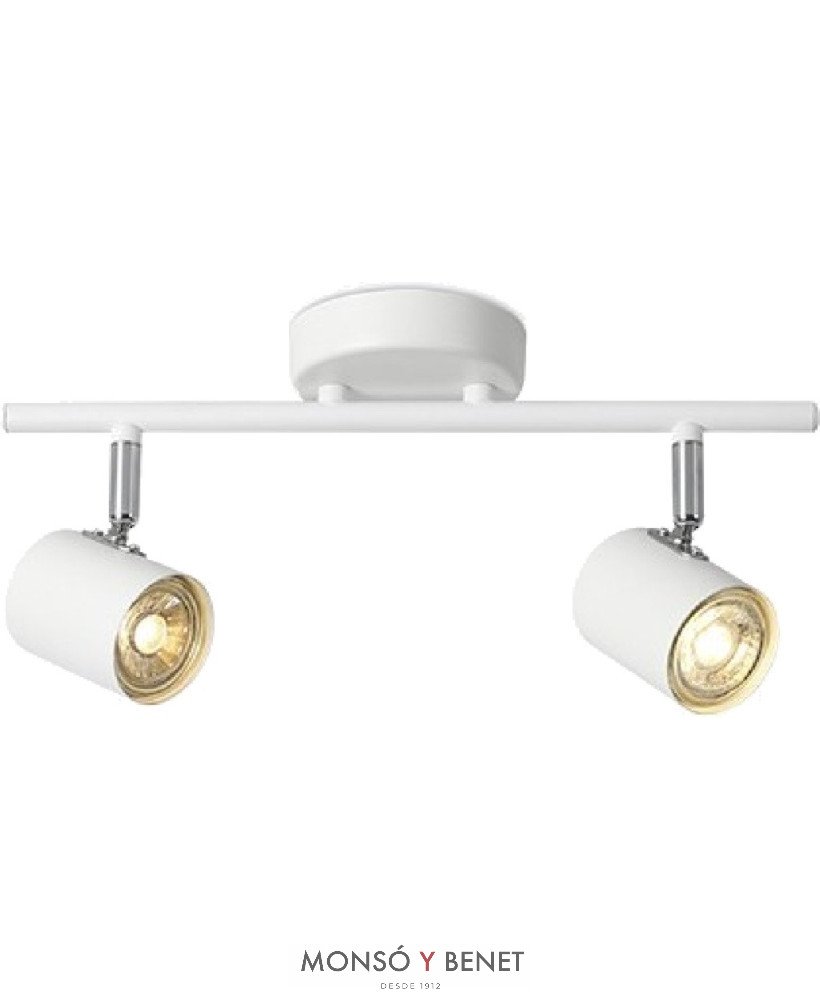 REGLETA 2 FOCOS ORIENTABLES 2xGU10 MIGA-2 BLANCO
