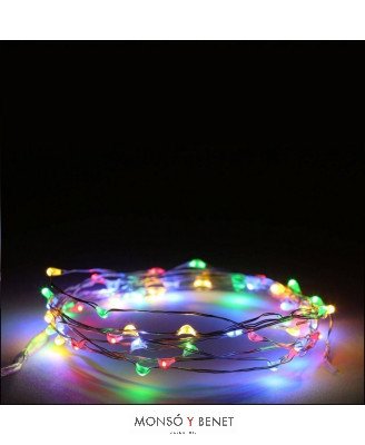 GUIRNALDA 15 LUCES LED A PILAS RGB A01905