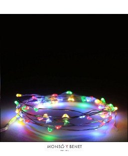 GUIRNALDA 15 LUCES LED A PILAS RGB A01905