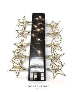 GUIRNALDA 10 ESTRELLAS DORADAS A PILAS A0160E