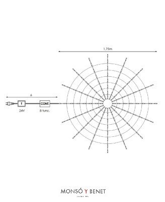 TELARAÑA 600 LEDS BLANCO FRIO PROGRAMABLE IP44 D60006