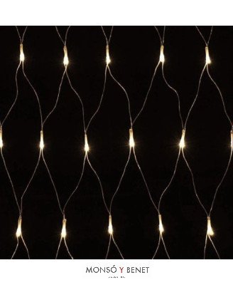 RED DE LUCES 100 LED BLANCO FRÍO – CABLE TRANSPARENTE