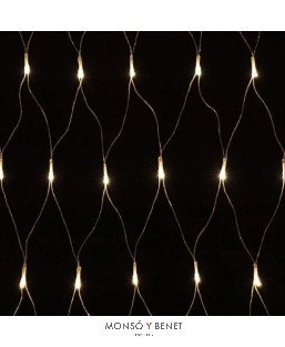 RED DE LUCES 100 LED BLANCO FRÍO – CABLE TRANSPARENTE
