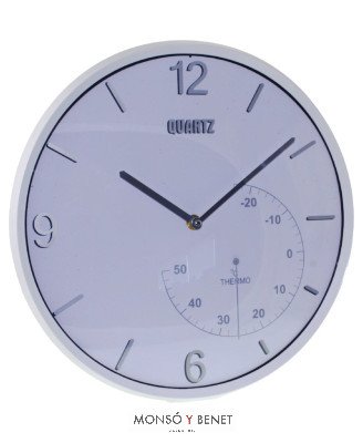 RELOJ PARED CON TERMOMETRO RE-3560