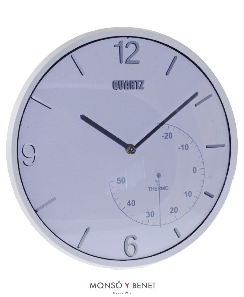 RELOJ PARED CON TERMOMETRO RE-3560