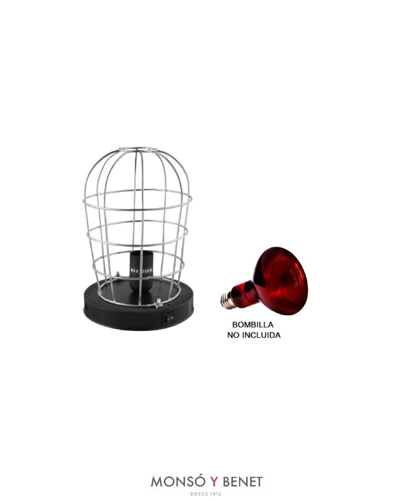 FOCO INFRARROJO JAULA PARA MESA CAMILLA 230V 250W E27