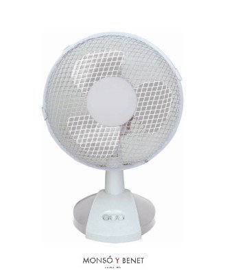FT20 - Ventilador sobremesa blanco Ø28 cm oscilante