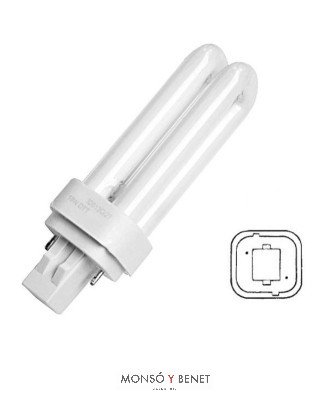 BOMBILLA FLUORESCENTE PL SYLVANI.18W G24D2 4K