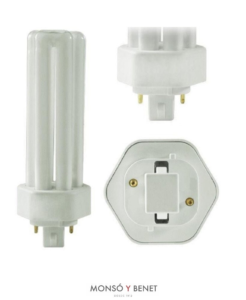 BOMBILLA FLUORESCENTE GE.3TUBOS 26W GX24D3 4K