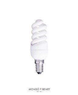 BOMBILLA FLUORESCENTE ESPIRAL 230- 8W E14 4K