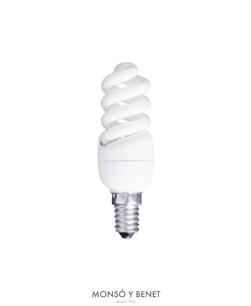 BOMBILLA FLUORESCENTE ESPIRAL 230- 8W E14 4K
