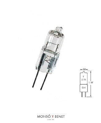 BOMBILLA HALOGENA BIPIN 6V 20W G4