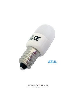 BOMBILLA LED TUBULAR AZUL 220V E14
