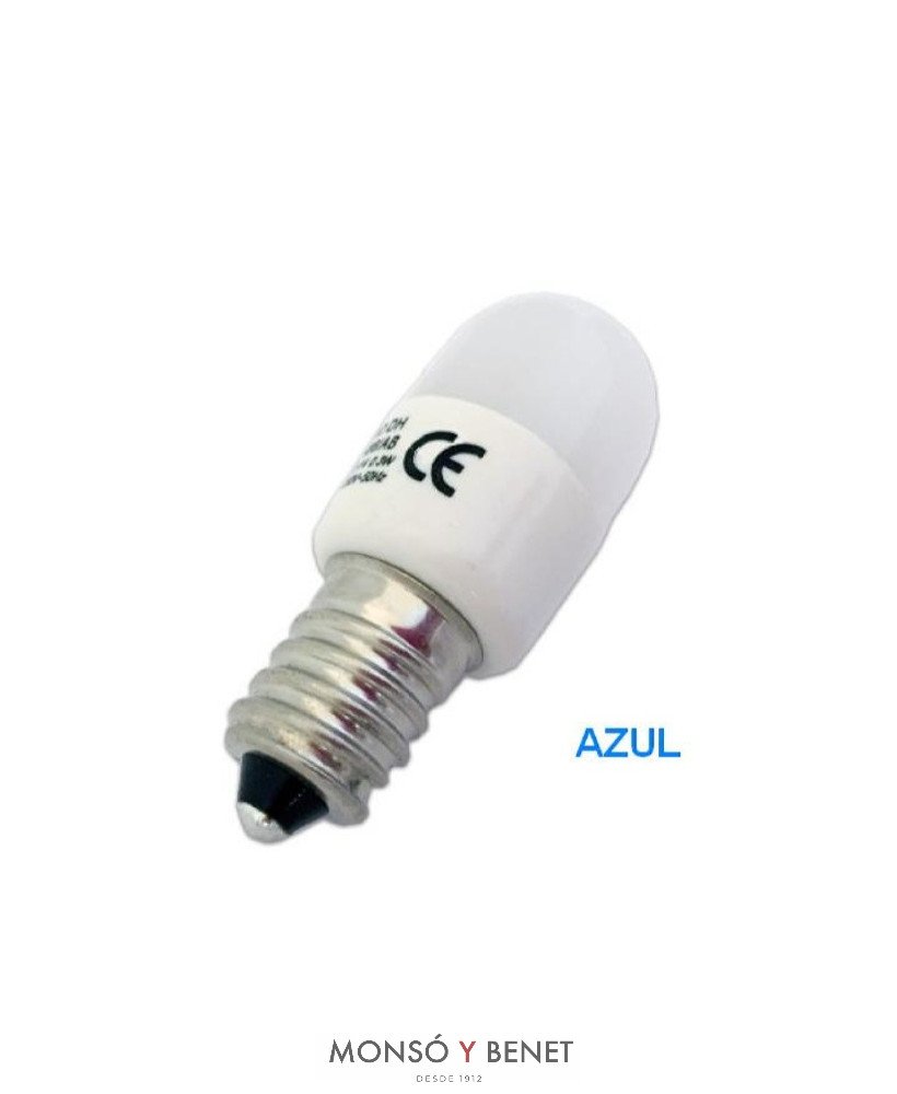 BOMBILLA LED TUBULAR AZUL 220V E14