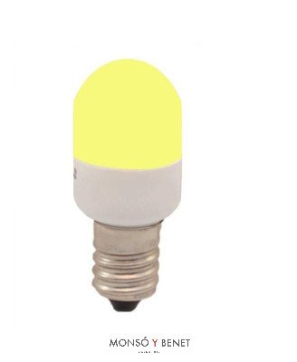 BOMBILLA LED TUBULAR AMARILLO 220V E14