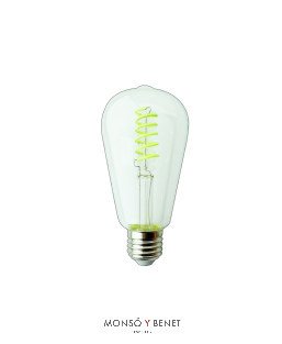BOMBILLA LED.ST64 RUSTIK EDISON 04RRVE E27 RIZO VERDE