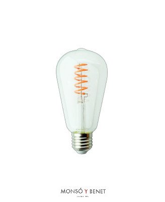 BOMBILLA LED.ST64 RUSTIK EDISON 04RRRS E27 RIZO ROSA