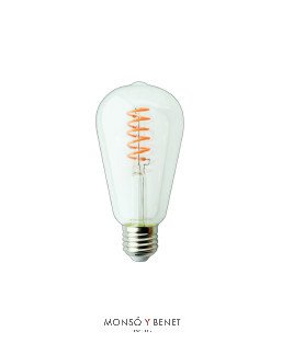 BOMBILLA LED.ST64 RUSTIK EDISON 04RRRS E27 RIZO ROSA