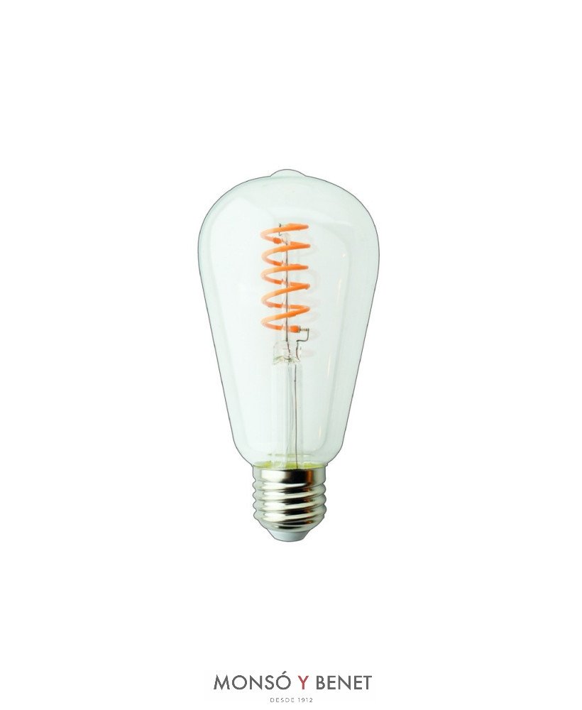 BOMBILLA LED.ST64 RUSTIK EDISON 04RRRS E27 RIZO ROSA