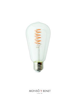BOMBILLA LED.ST64 RUSTIK EDISON 04RRRO E27 RIZO ROJO