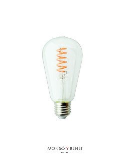BOMBILLA LED.ST64 RUSTIK EDISON 04RRRO E27 RIZO ROJO