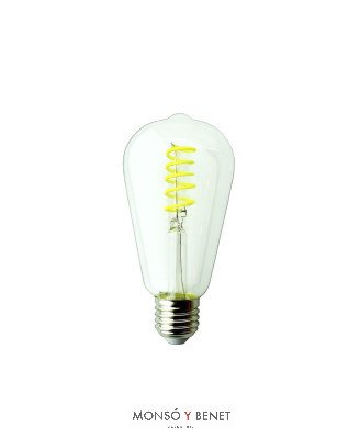 BOMBILLA LED.ST64 RUSTIK EDISON 04RRAM E27 RIZO AMARILLO