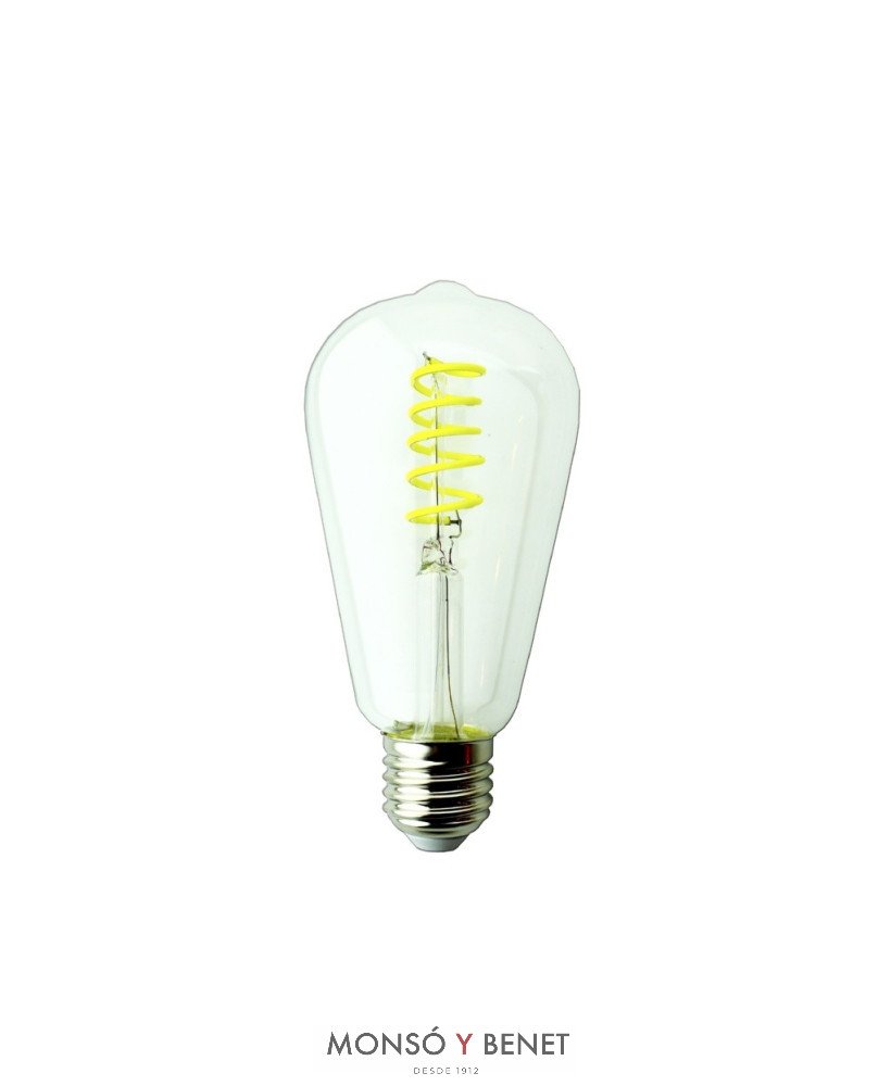 BOMBILLA LED.ST64 RUSTIK EDISON 04RRAM E27 RIZO AMARILLO