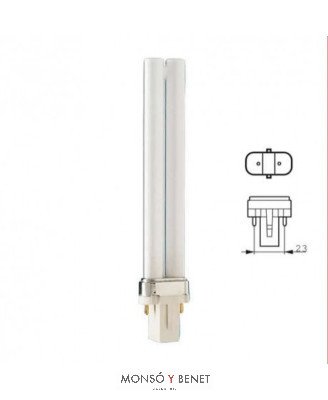 BOMBILLA FLUORESCENTE PL ACTINICA 1A.MARCA 11W G23