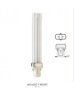 BOMBILLA FLUORESCENTE PL ACTINICA 1A.MARCA 11W G23