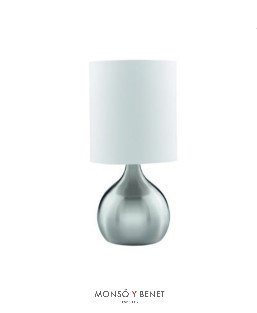 LAMPARA SOBREMESA E-3923-S NIQUEL MATE