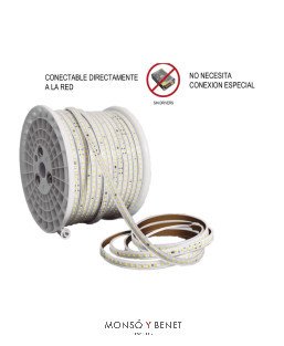 ROLLO 50M.TIRA LED MP-230 F 6000K DIRECTA A 230V DIMABLE