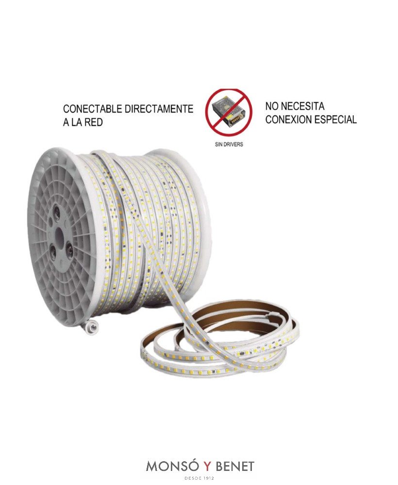 ROLLO 50M.TIRA LED MP-230 F 6000K DIRECTA A 230V DIMABLE