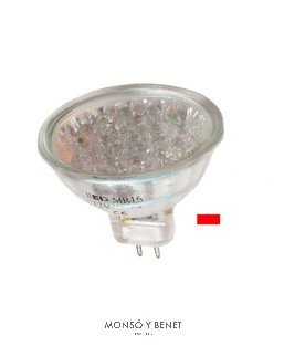 BOMBILLA LED DICROICA 50mm. ECO.12V 020DRB ROJA