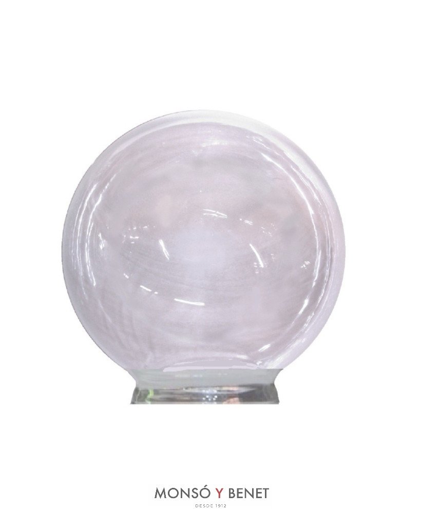 BOLA TRANSPARENTE 25c. CON GRAPA BOCA 8c