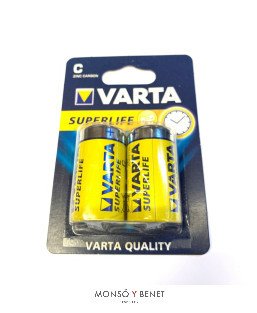 BLISTER 2 PILAS SALINAS R14B VARTA