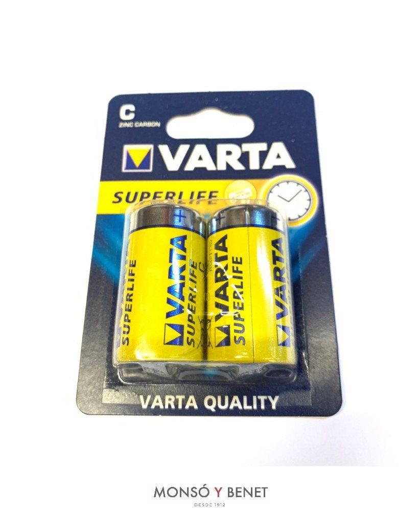 BLISTER 2 PILAS SALINAS R14B VARTA