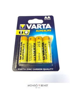 BLISTER 4 PILAS SALINAS R06B VARTA