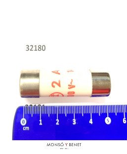 FUSIBLE CERAMICO 14 X 51 mm. 2A. No. 32180
