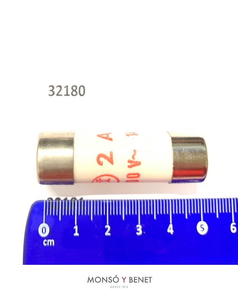FUSIBLE CERAMICO 14 X 51 mm. 2A. No. 32180