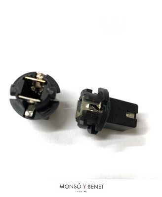 PORTALAMPARAS BAJO VOLTAJE T- 5 NEGRO