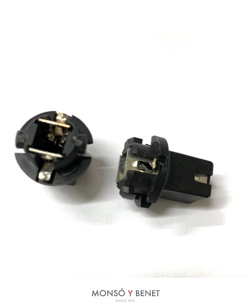 PORTALAMPARAS BAJO VOLTAJE T- 5 NEGRO