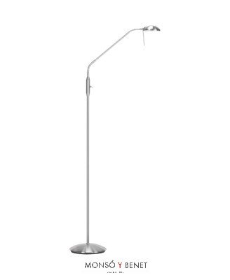 LAMPARA PIE PL-637 CROMO MATE