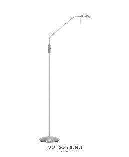 LAMPARA PIE PL-637 CROMO MATE