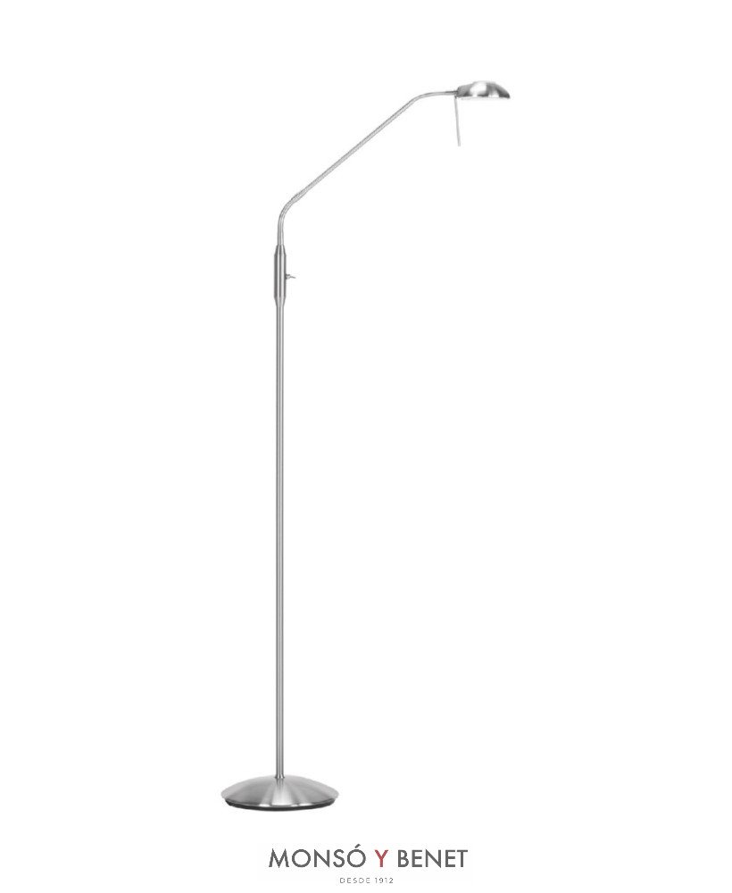 LAMPARA PIE PL-637 CROMO MATE