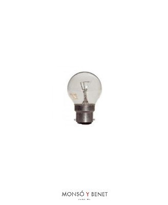 BOMBILLA ESFERICA CLARA 230V 40W B22