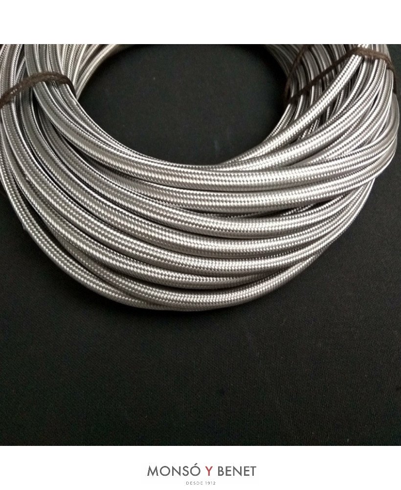 ROLLO 100M.TEXTIL 2X0.75 GRIS 63