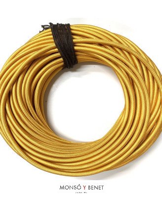 ROLLO 100M.TEXTIL 2X0.75 ORO 12