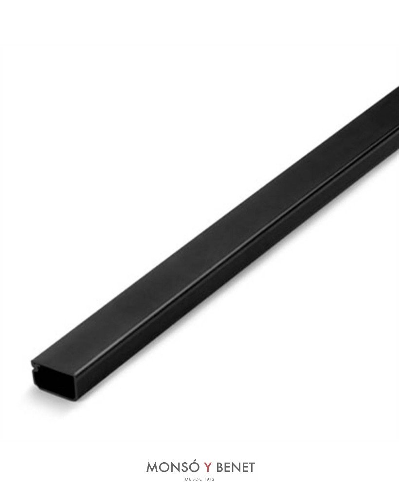 CANALETA 2 METROS PARA CABLES 2407-8G 16X10MM. NEGRA