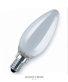 BOMBILLA VELA LISA MI.125V 40W E14