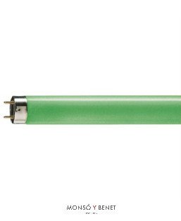 TUBO FLUORESCENTE COLOR VERDE 1A. MARCA 36W G13